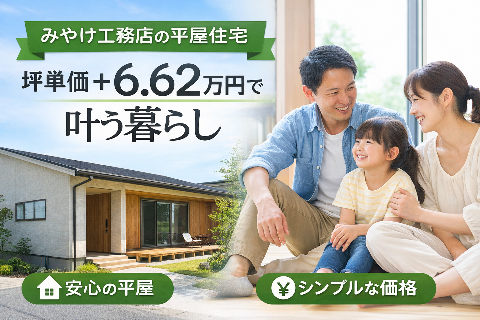 みやけ工務店の「平屋」について アイチャッチ みやけ工務店の「平屋」について アイチャッチ