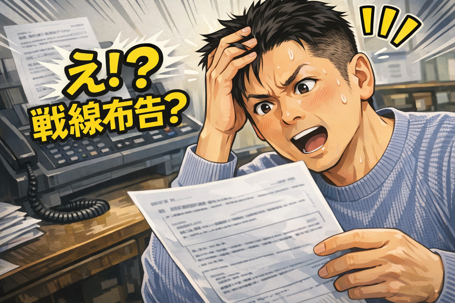 値上げ通知のFAX、もう戦線布告だろこれ。 アイチャッチ