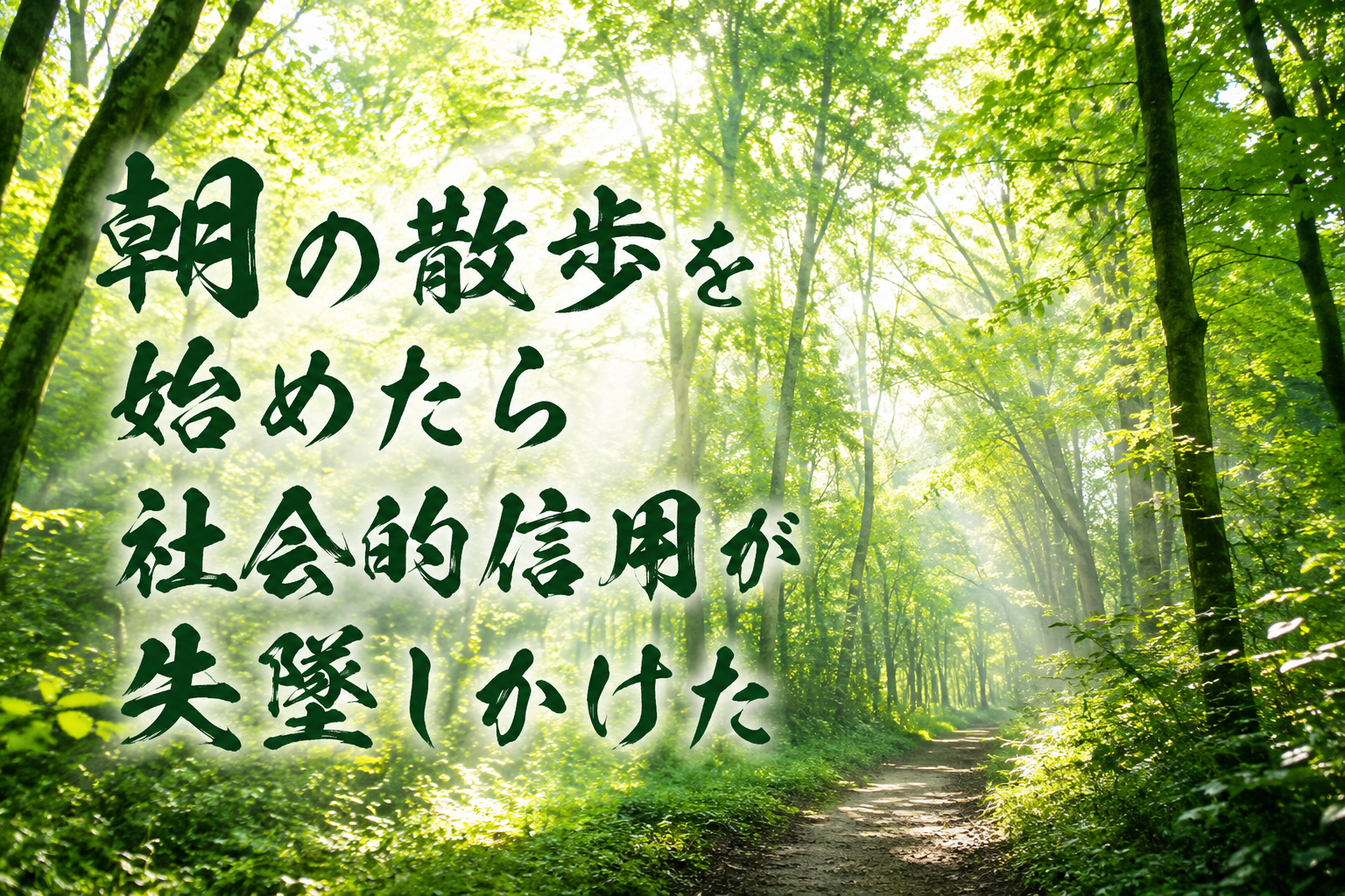 朝の散歩を始めたら社会的信用が失墜しかけた。 アイチャッチ
